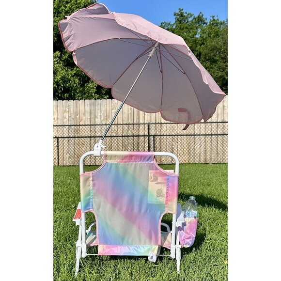 JESSICA SIMPSON Beach Chair 3-6 Years Hombre Rainbow Foldable Umbrella Cup - Picture 4 of 7